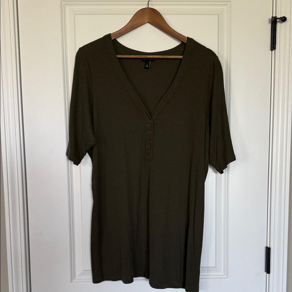 Torrid Olive V-Neck Women's Top